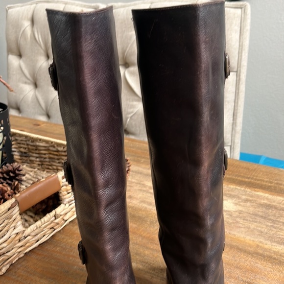 Frye Paige Tall Buckle Brow Leather Moro Boot size 6 - Picture 5 of 16